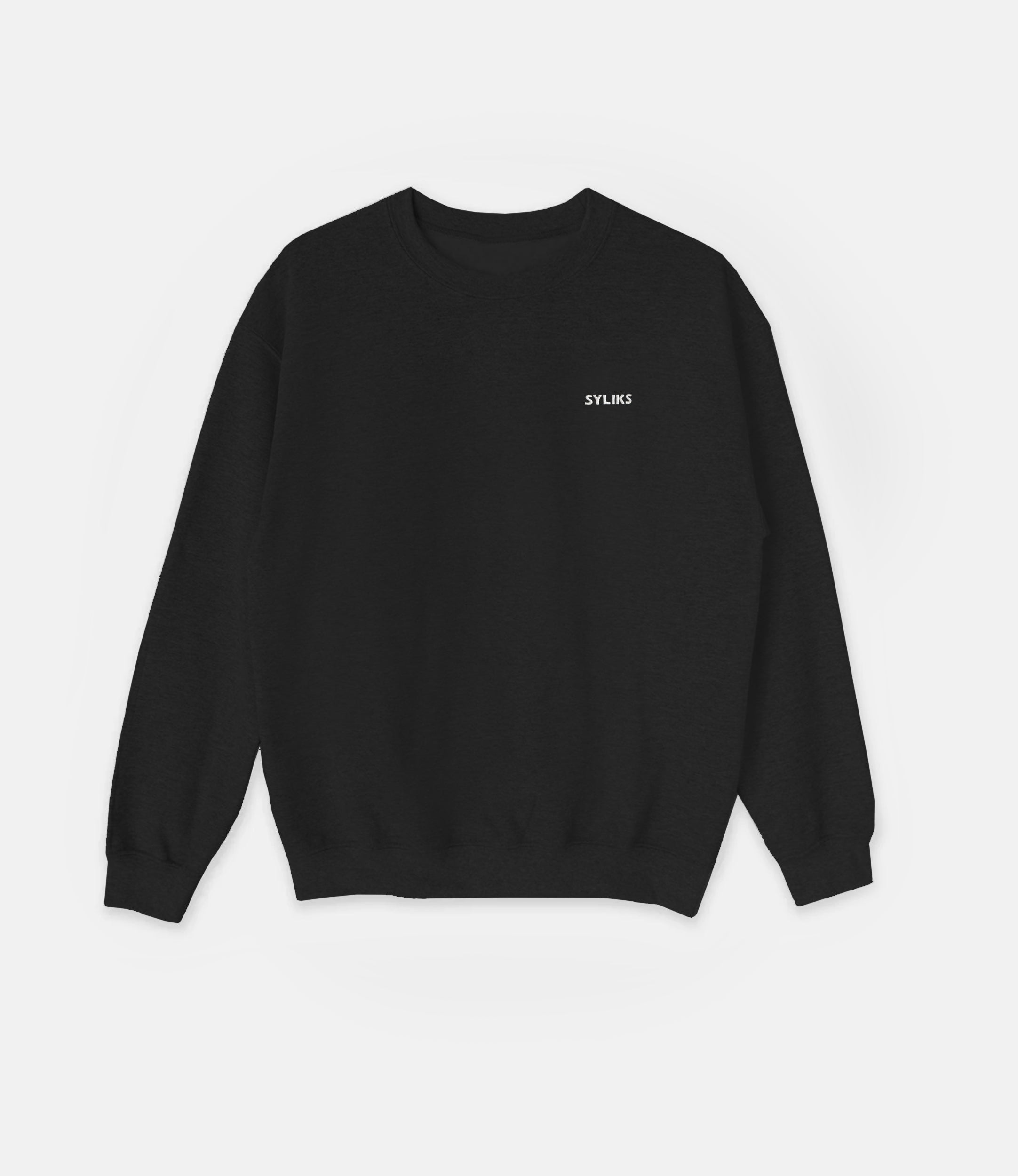 Schwarzes Sweatshirt bestickt