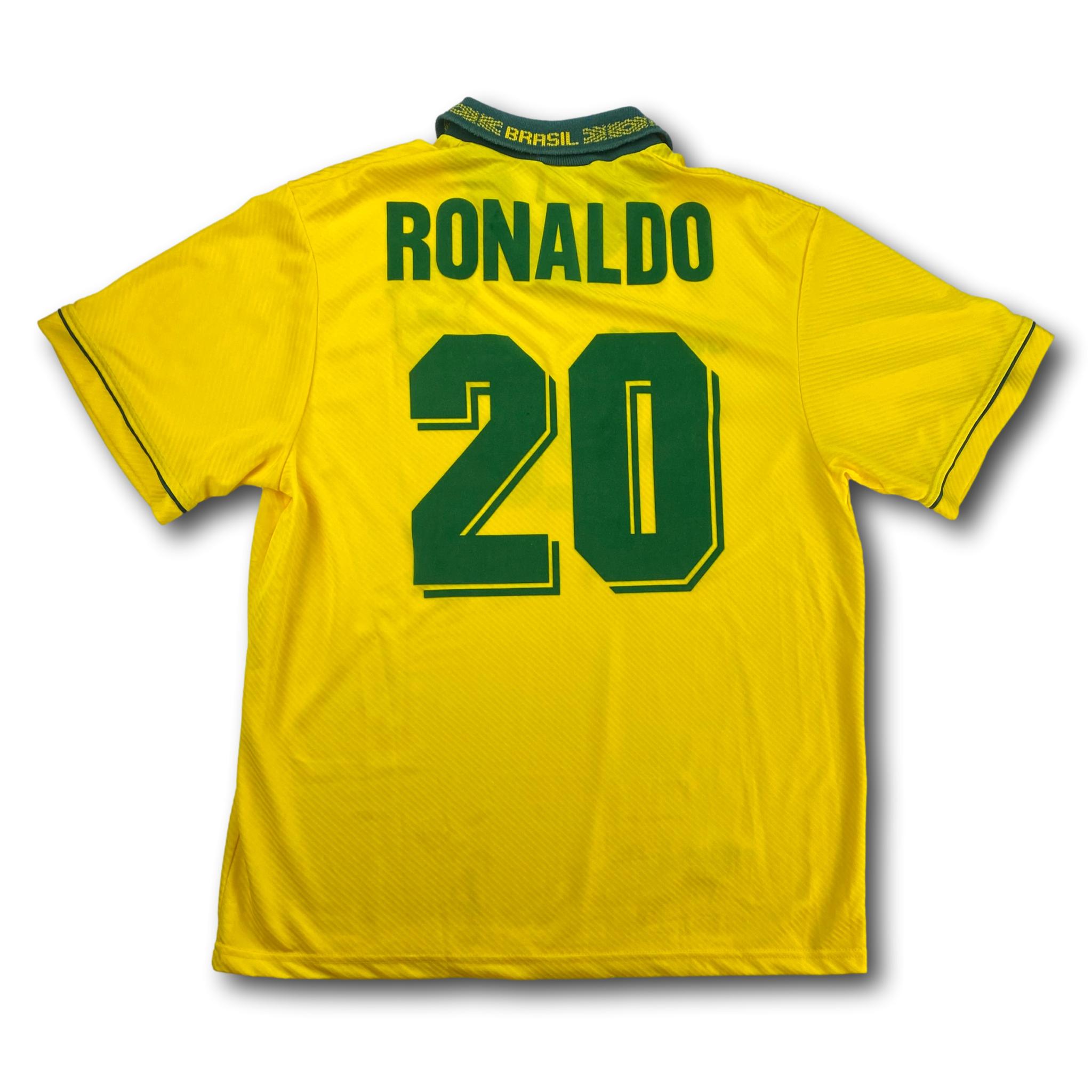 Brésil 1994-95 Domicile XL Umbro Ronaldo #20